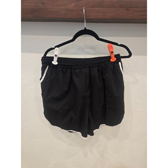 Black Athletic Running Shorts With White Trim XL - Picture 1 of 3